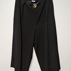 Calvin Klein Black DRESSY Culottes Business Pants Wide Leg Size 12 NWT